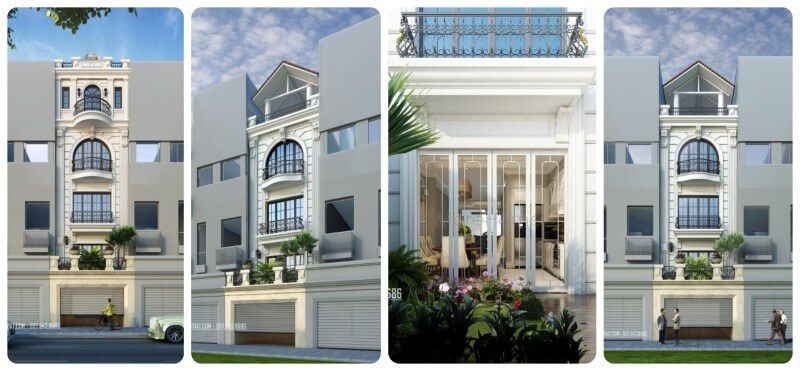 Dự án xây dựng nhà liền kề 4 tầng kiến trúc tân cổ điển cao cấp tại Khu Đô Thị Văn Quán, Hà Đông, Hà Nội đang được thiết kế.