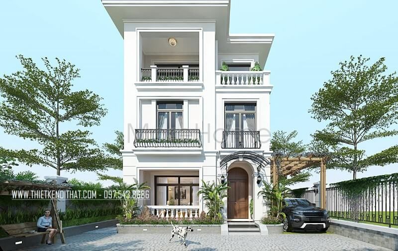 Chúng tôi đang thiết kế một kiến trúc biệt thự 3 tầng hiện đại tại Vinhomes Greenbay Hà Nội.